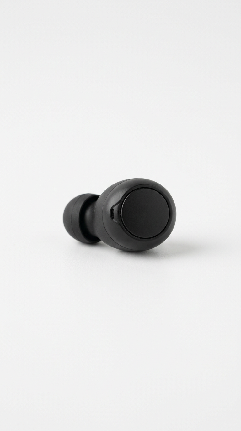 Sports wireless earbuds in black