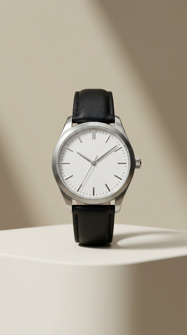 Men's classic stainless steel dress watch